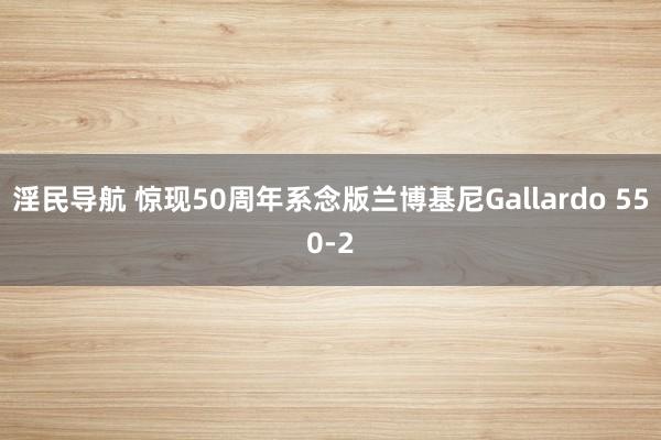 淫民导航 惊现50周年系念版兰博基尼Gallardo 550-2