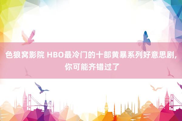 色狼窝影院 HBO最冷门的十部黄暴系列好意思剧， 你可能齐错过了