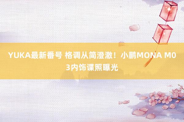 YUKA最新番号 格调从简澄澈！小鹏MONA M03内饰谍照曝光