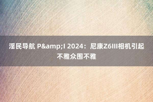 淫民导航 P&I 2024：尼康Z6III相机引起不雅众围不雅