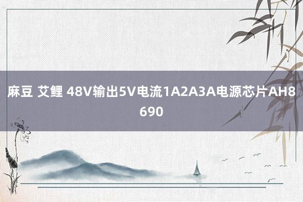 麻豆 艾鲤 48V输出5V电流1A2A3A电源芯片AH8690