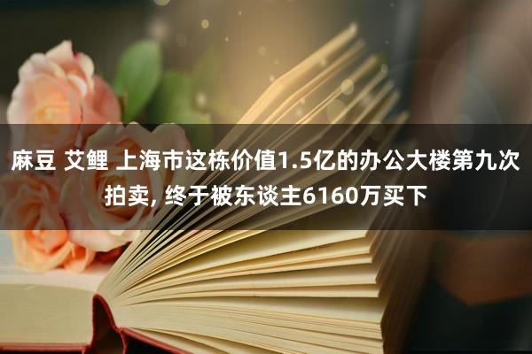 麻豆 艾鲤 上海市这栋价值1.5亿的办公大楼第九次拍卖， 终于被东谈主6160万买下