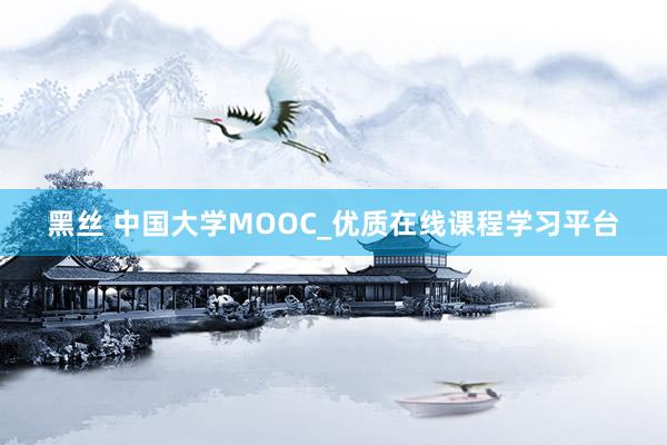 黑丝 中国大学MOOC_优质在线课程学习平台