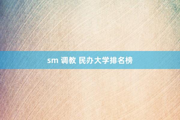 sm 调教 民办大学排名榜