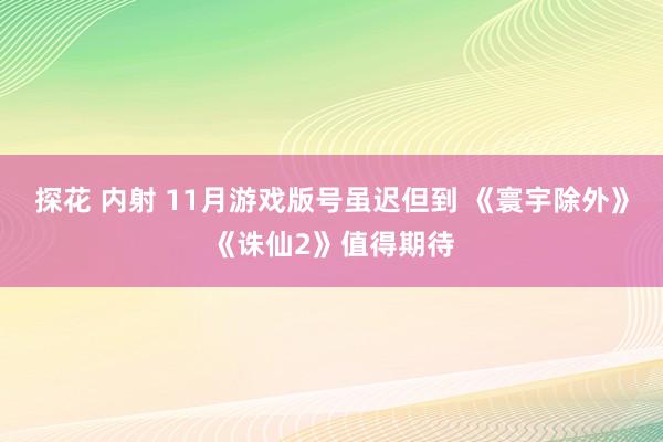 探花 内射 11月游戏版号虽迟但到 《寰宇除外》《诛仙2》值得期待