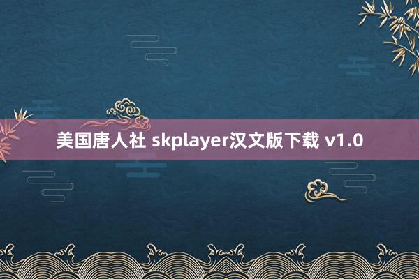 美国唐人社 skplayer汉文版下载 v1.0